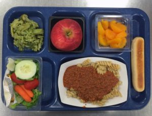 アメリカの学校のランチ